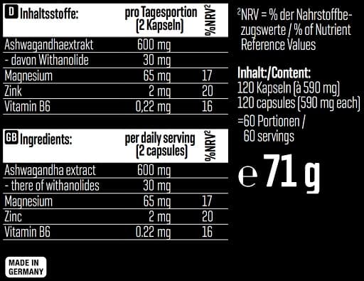 Body Attack - Ashwagandha KSM-66 - 120 kapsler