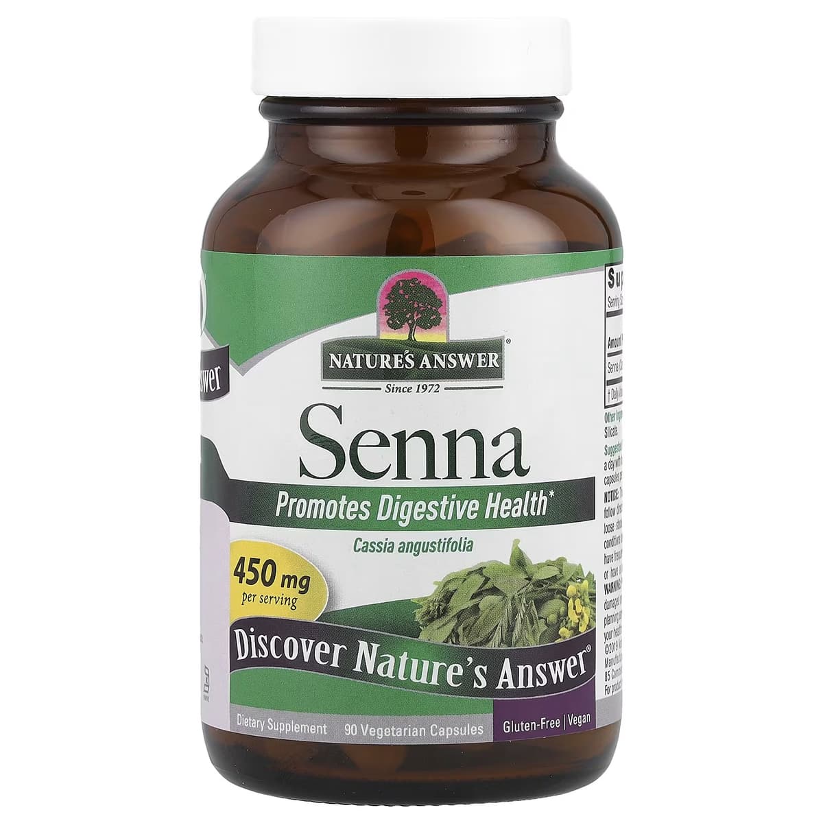 Nature'S Answer Senna Leaves - 90 Vcaps