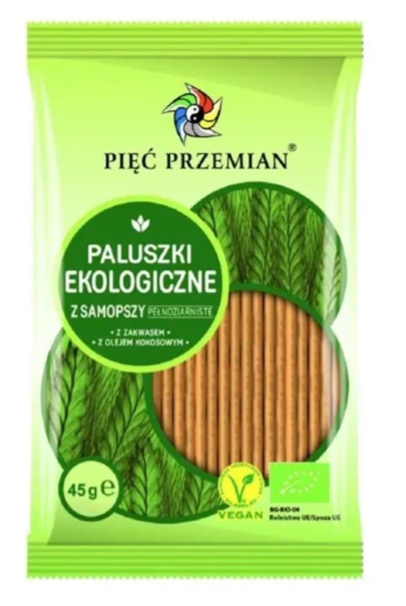 Pięć Przemian - Organic Whole Grain Spelt Sticks (Paluszki Ekologiczne Z Samopszy Pełnoziarniste) - 45g