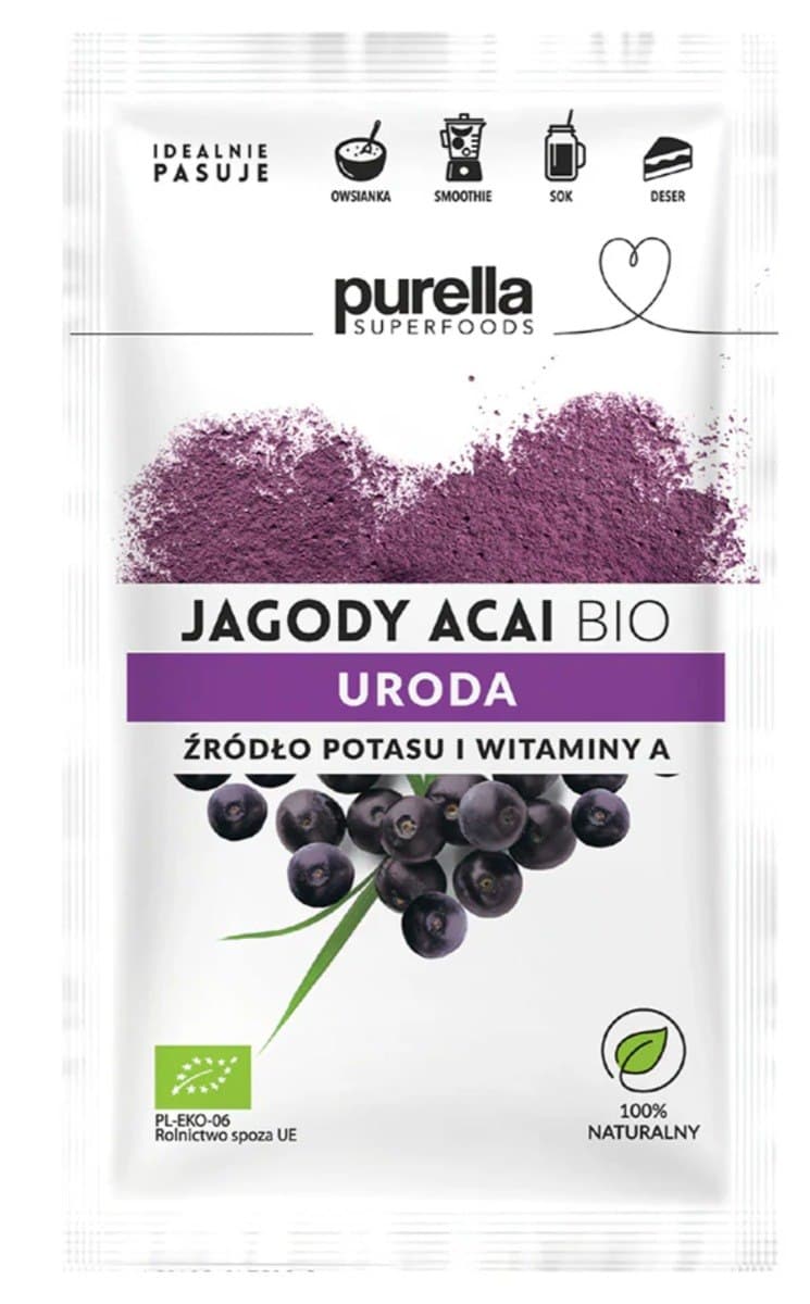 Purella Superfoods Jagody ACAI BIO 21 g – Purella förpackning
