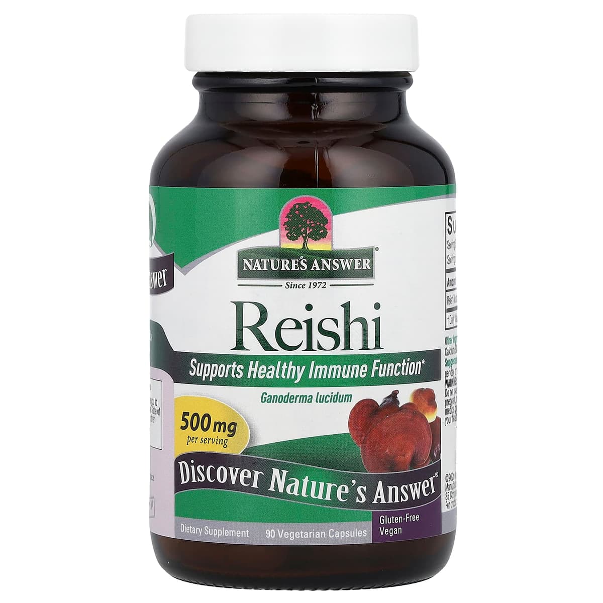 Nature's Answer - Reishi Mushroom - 90 Vcaps
