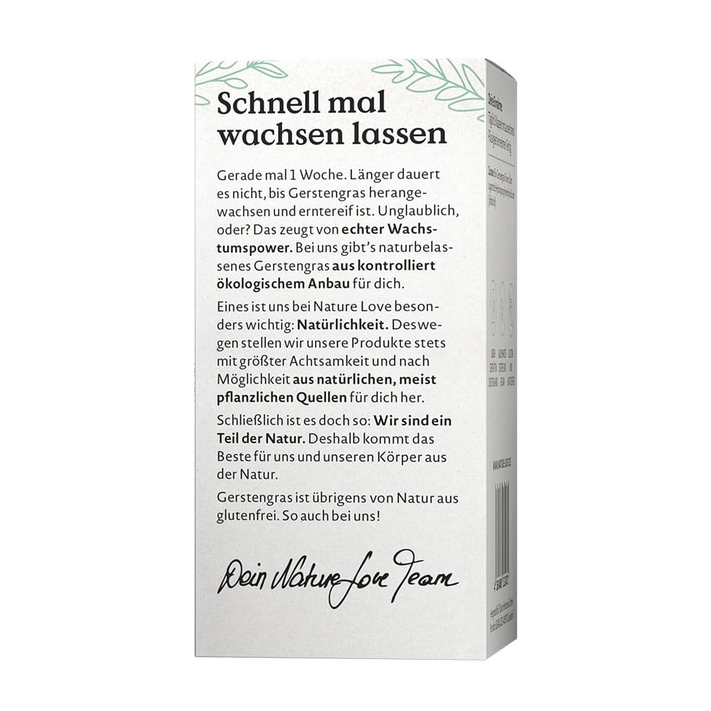 Nature Love - Økologisk byggræs - 90 Vcaps