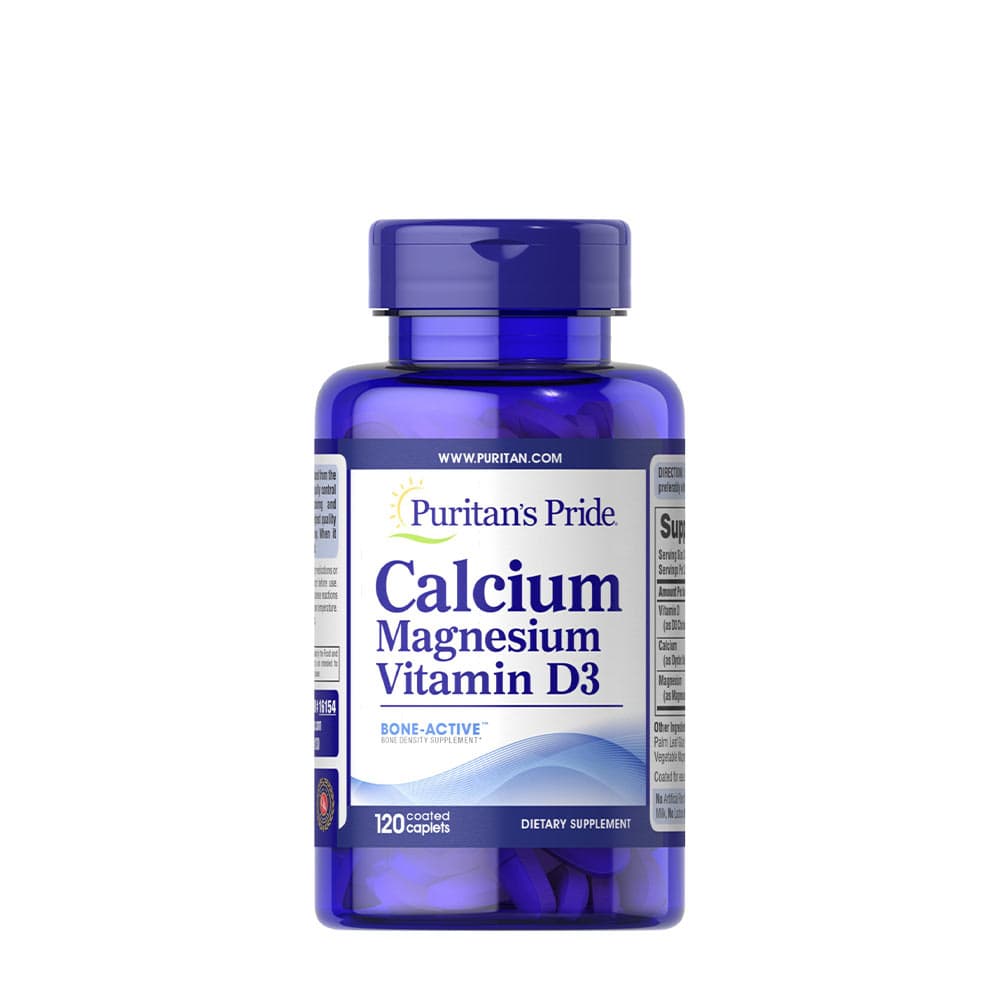Puritan's Pride - Calcium Magnesium With Vitamin D - 120 Caps – Puritan's Pride förpackning