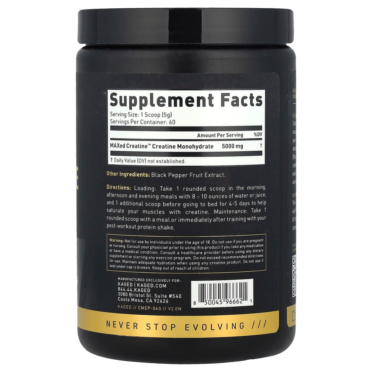 Kaged Muscle - Creatine Monohydrate Elite Series - 307g