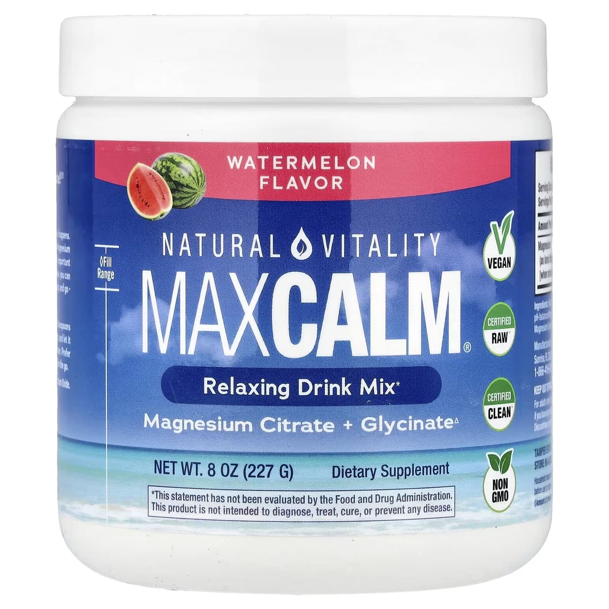 Natural Vitality - Calm Magnesium Powder (Watermelon - 227g)