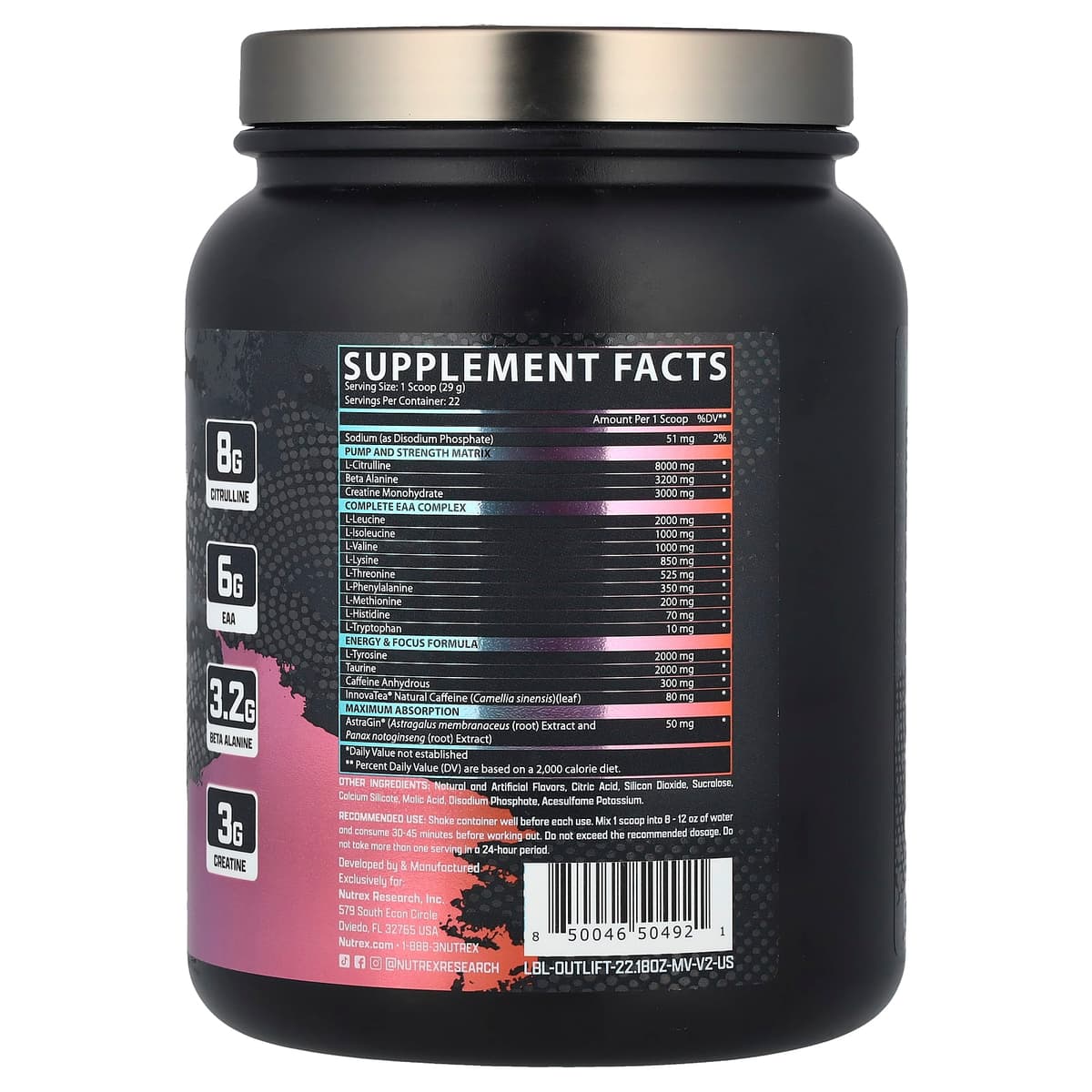 Nutrex Research - Outlift Clinical - 628g