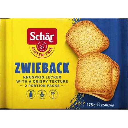 Schär - Schar Sucharki Zwieback 2x87,5 g 175 g – Schär förpackning