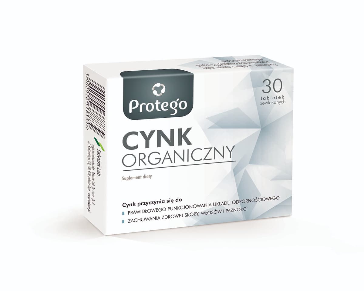 Protego - Organic Zinc - 30 Tablets – Protego förpackning
