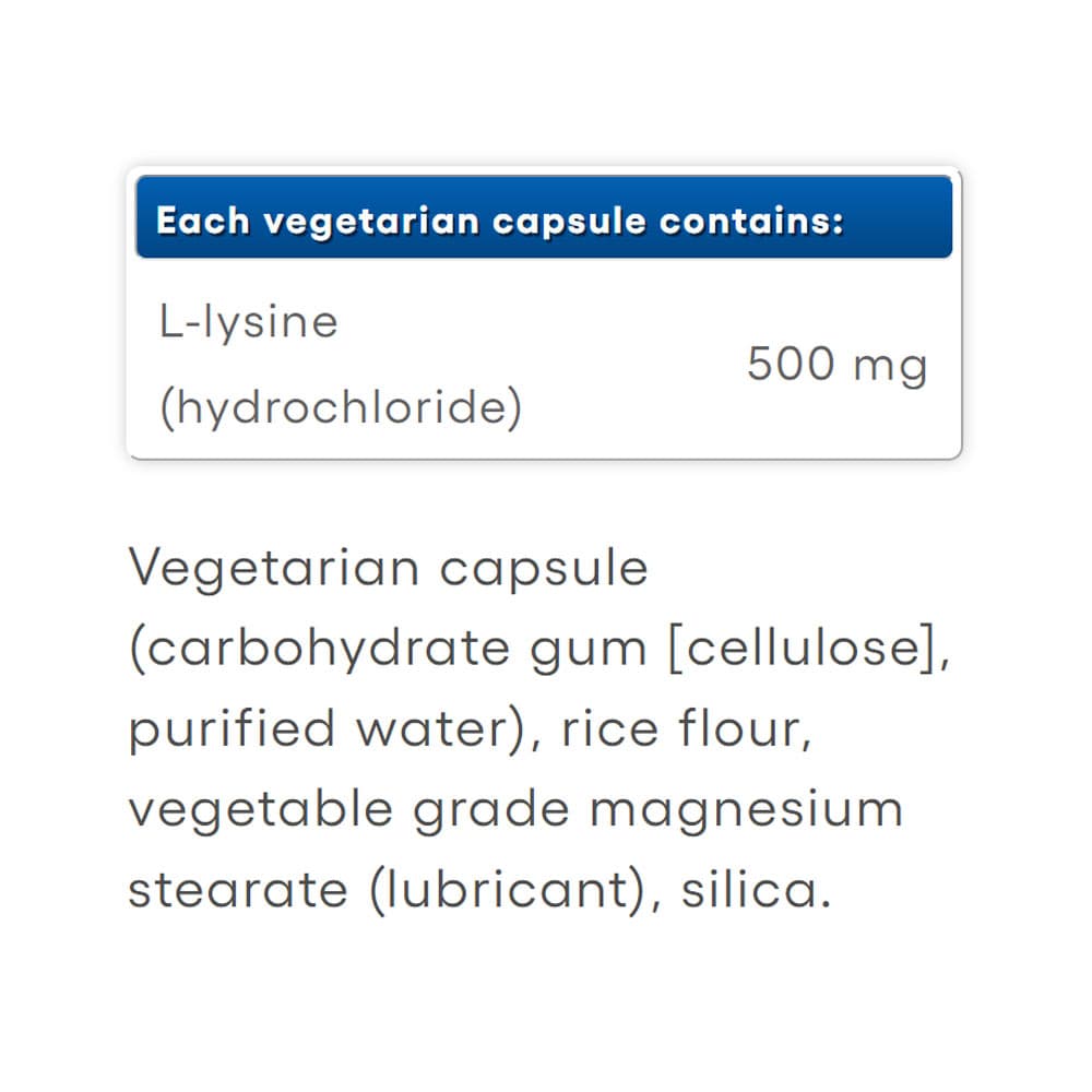Natural Factors - L-Lysine - 90 Vcaps