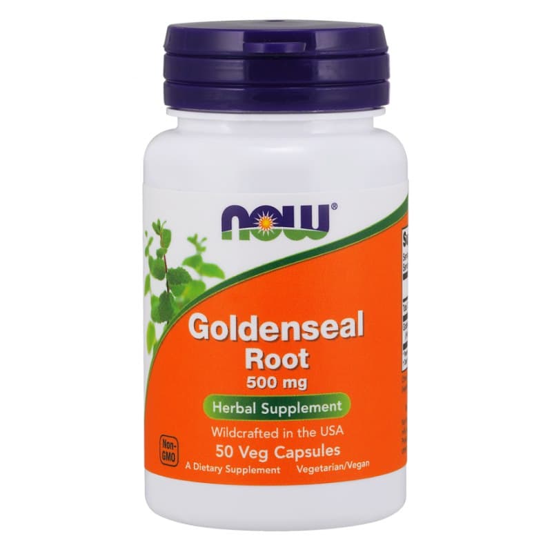 NOW Foods - Goldenseal Root - 50 Veg Capsules – NOW Foods förpackning