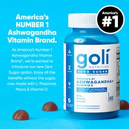 Goli Zero Sugar Ashwagandha Gummies - 60 Gummies