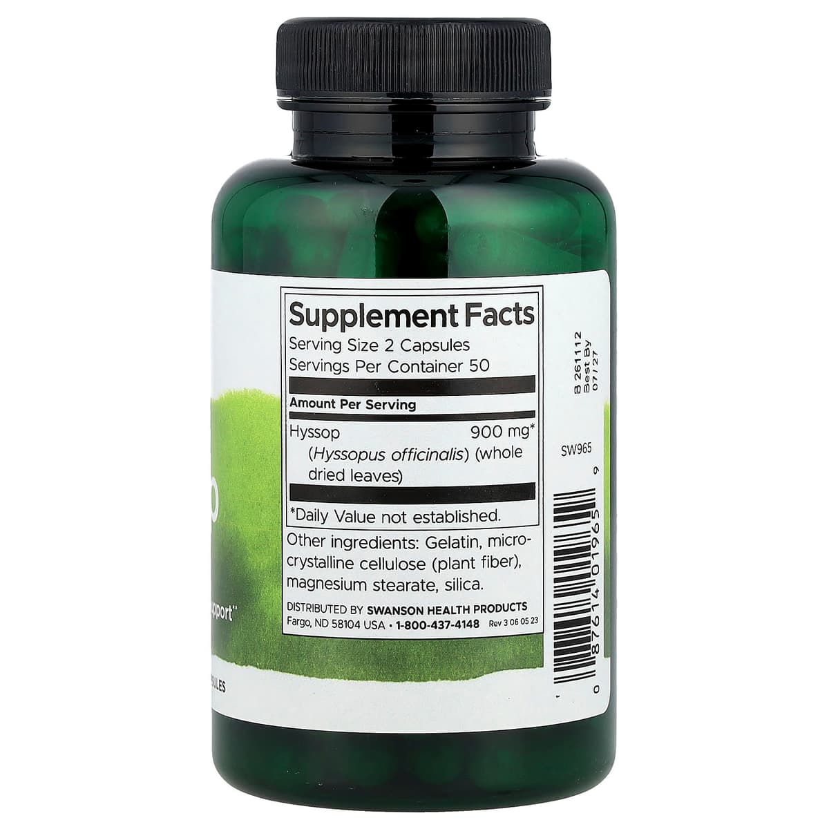 Swanson - Hyssop - 100 Caps