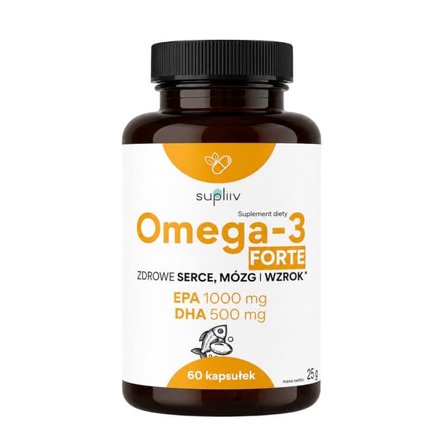 Supliiv - Omega-3 Forte 1000mg EPA 500mg DHA 250mg - 60 Caps – Supliiv