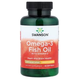 Swanson - Omega-3 Fish Oil With Vitamin D - 60 Sgels