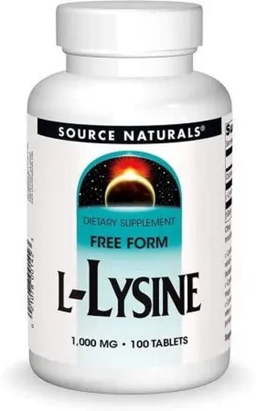 Source Naturals - L-Lysine - 100 Tabs – Source Naturals förpackning