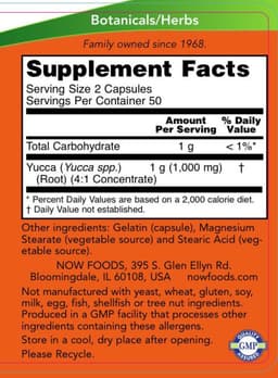 NOW Foods - Yucca - 100 Capsules