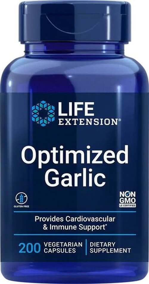 Life Extension - Optimized Garlic - 200 Vcaps – Life Extension förpackning