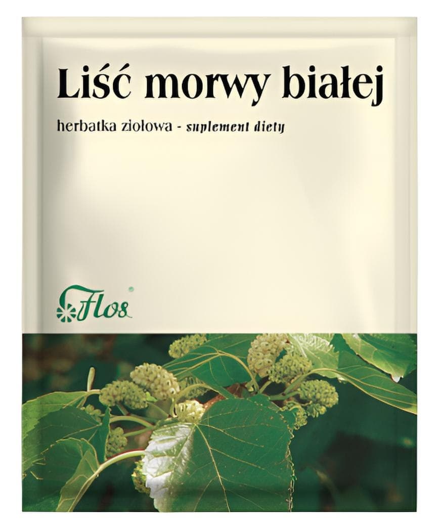 Flos - White Mulberry Leaf 50g – Flos förpackning