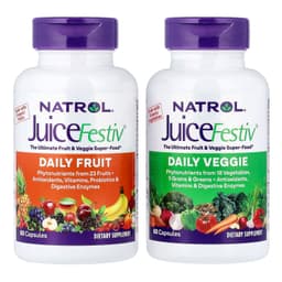 Natrol - JuiceFestiv - 60 + 60 Caps (Two 60 Capsule Bottles)