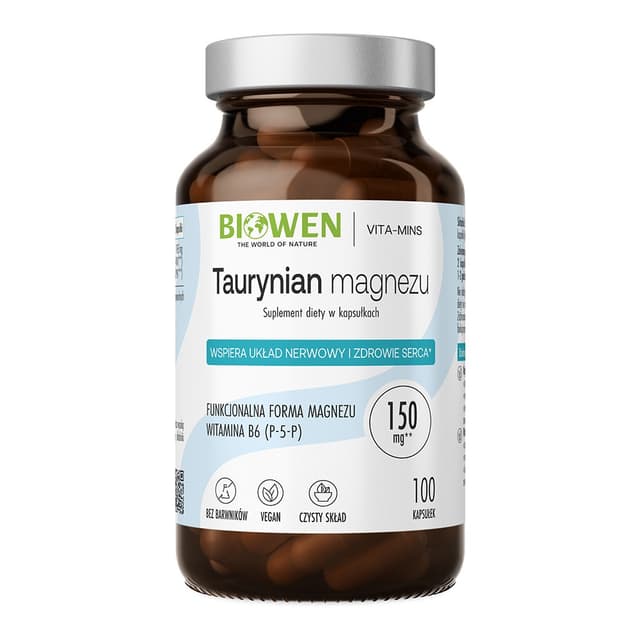 Biowen - Magnesium Taurate 1200mg With Vitamin B6 (P-5-P) 100 Caps – Biowen