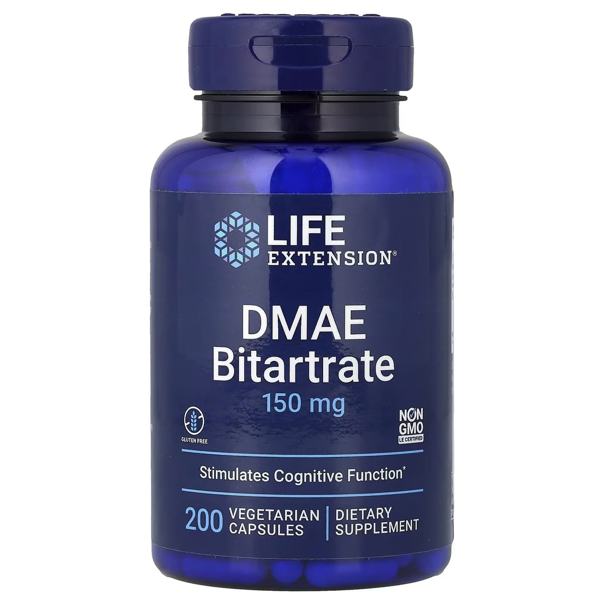 Life Extension - Deanol Bitartraatti - 200 Kapselia