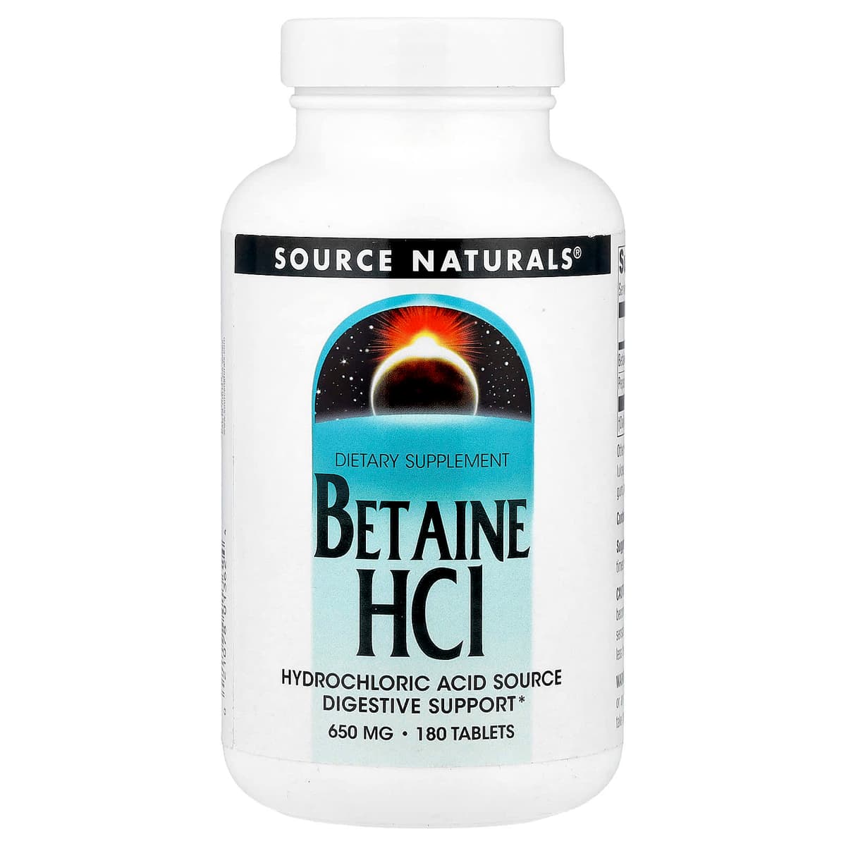 Source Naturals - Betaine HCL - 180 Tabs