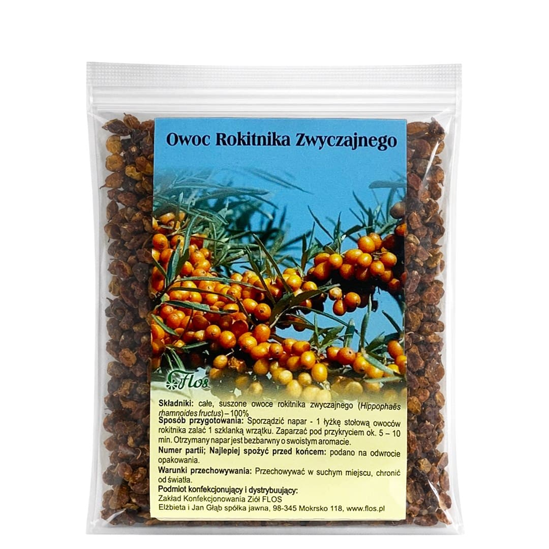 Flos - Sea Buckthorn Fruit 50g – Flos förpackning