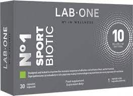 LAB ONE - N°1 Sport Biotic - 30 Caps – LAB ONE förpackning