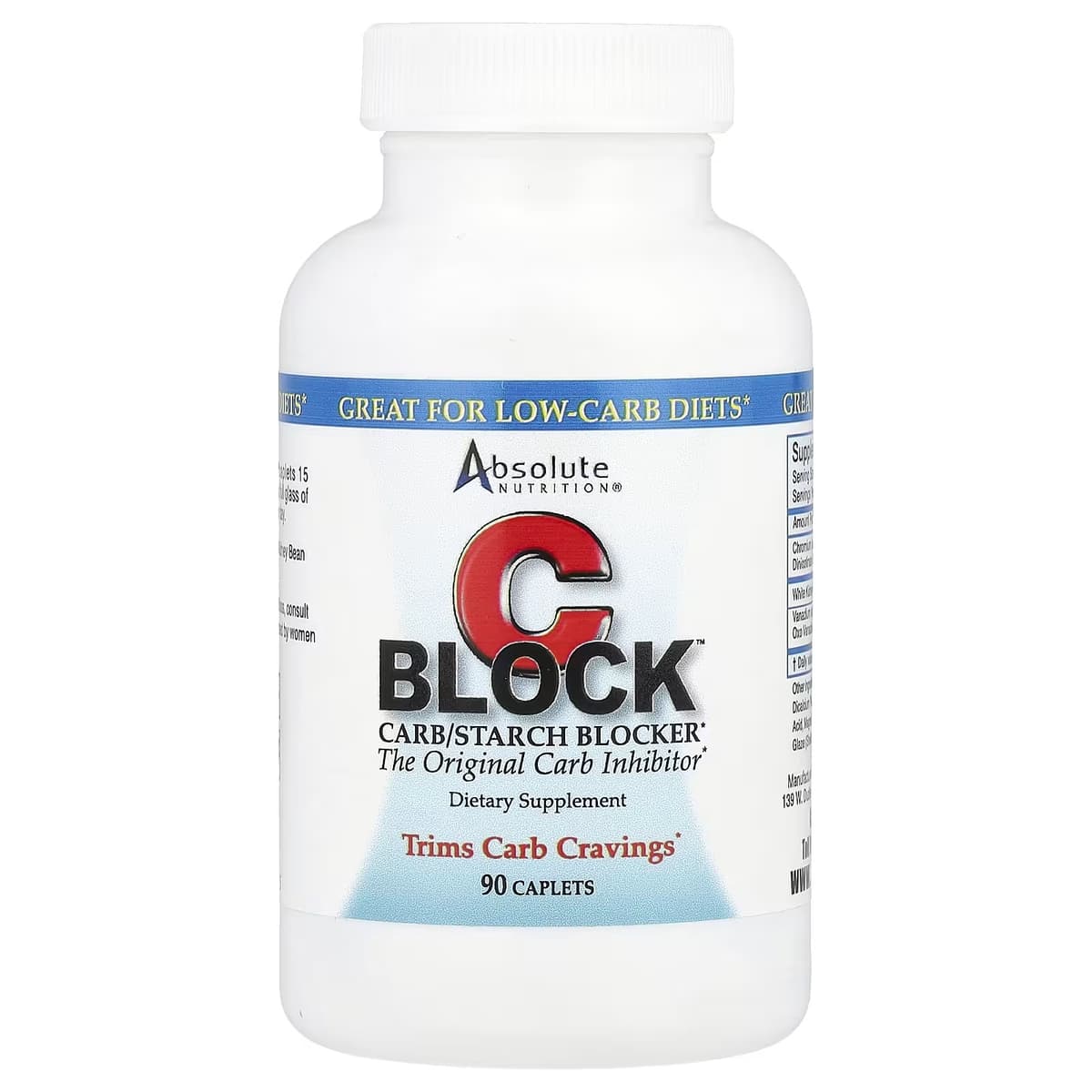 Absolute Nutrition - Block Carb/Starch Blocker - 90 Caplets