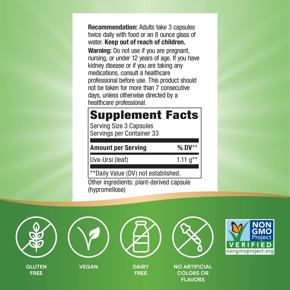 Nature's Way - Uva-Ursi Blade - 100 Vcaps