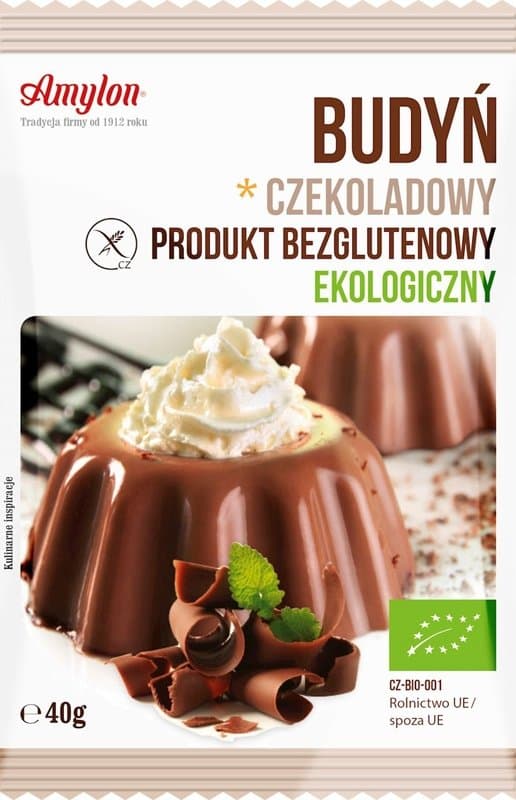 Amylon - Organic Chocolate Vegan Pudding - 40g – Amylon förpackning