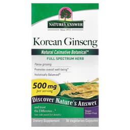 Nature's Answer - Korean Ginseng - 50 Vcaps
