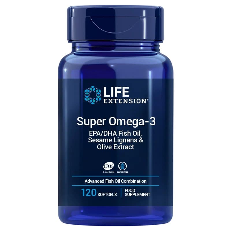 Life Extension - Super Omega-3 EPA/DHA med sesamlignaner och olivextrakt 120 mjukkapslar