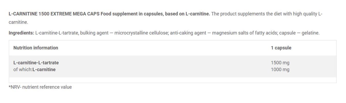 Olimp Labs - L-Carnitine 1500 Extreme - 120 Caps