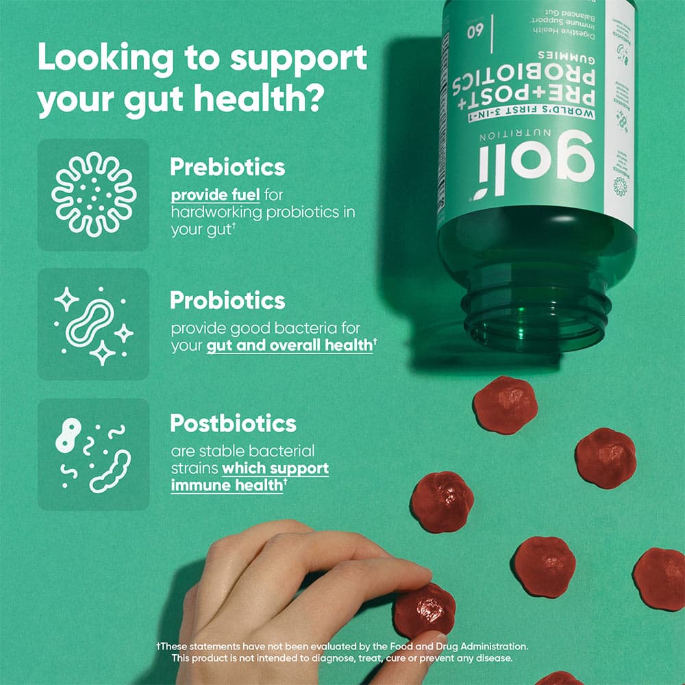 Goli Nutrition - Pre+Post+Probiotics Gummies - 60 Gummies
