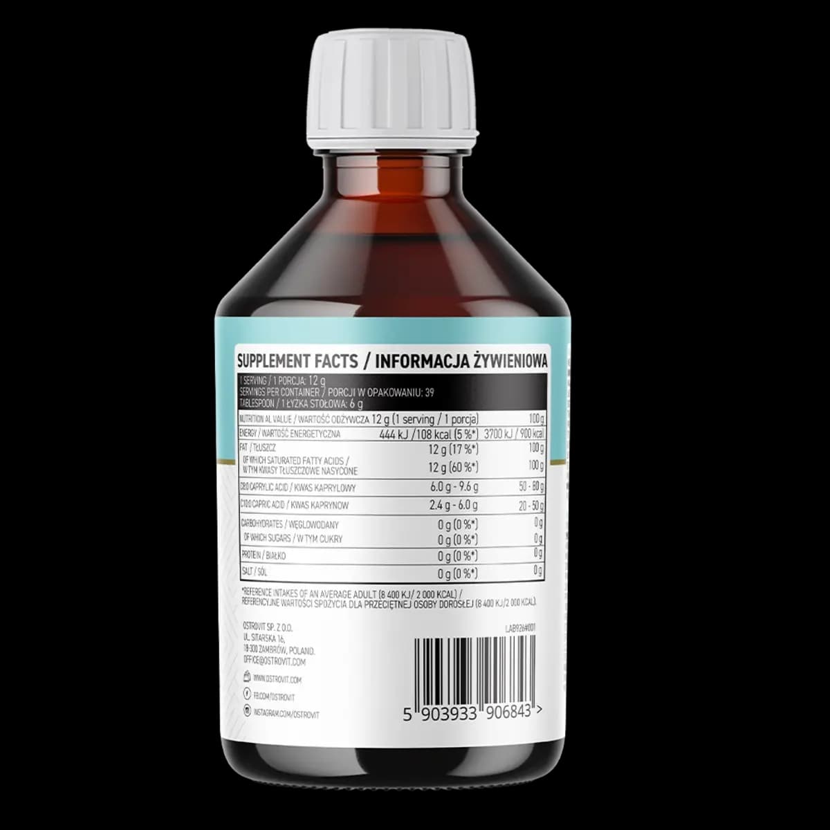 OstroVit - MCT-kokosolie - 500 ml