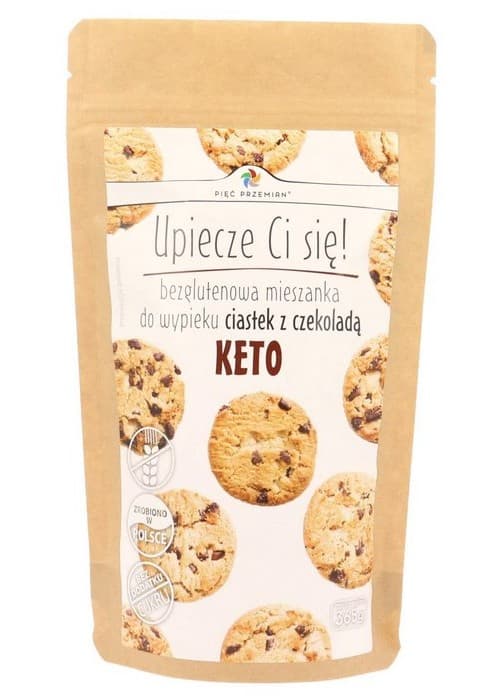 Pięć Przemian - KETO Mix Cookie With Chocolate - 365g – Pięć Przemian förpackning