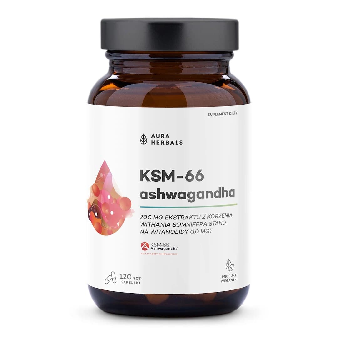 Aura Herbals - KSM-66 Ashwagandha - 120 Caps – Aura Herbals förpackning