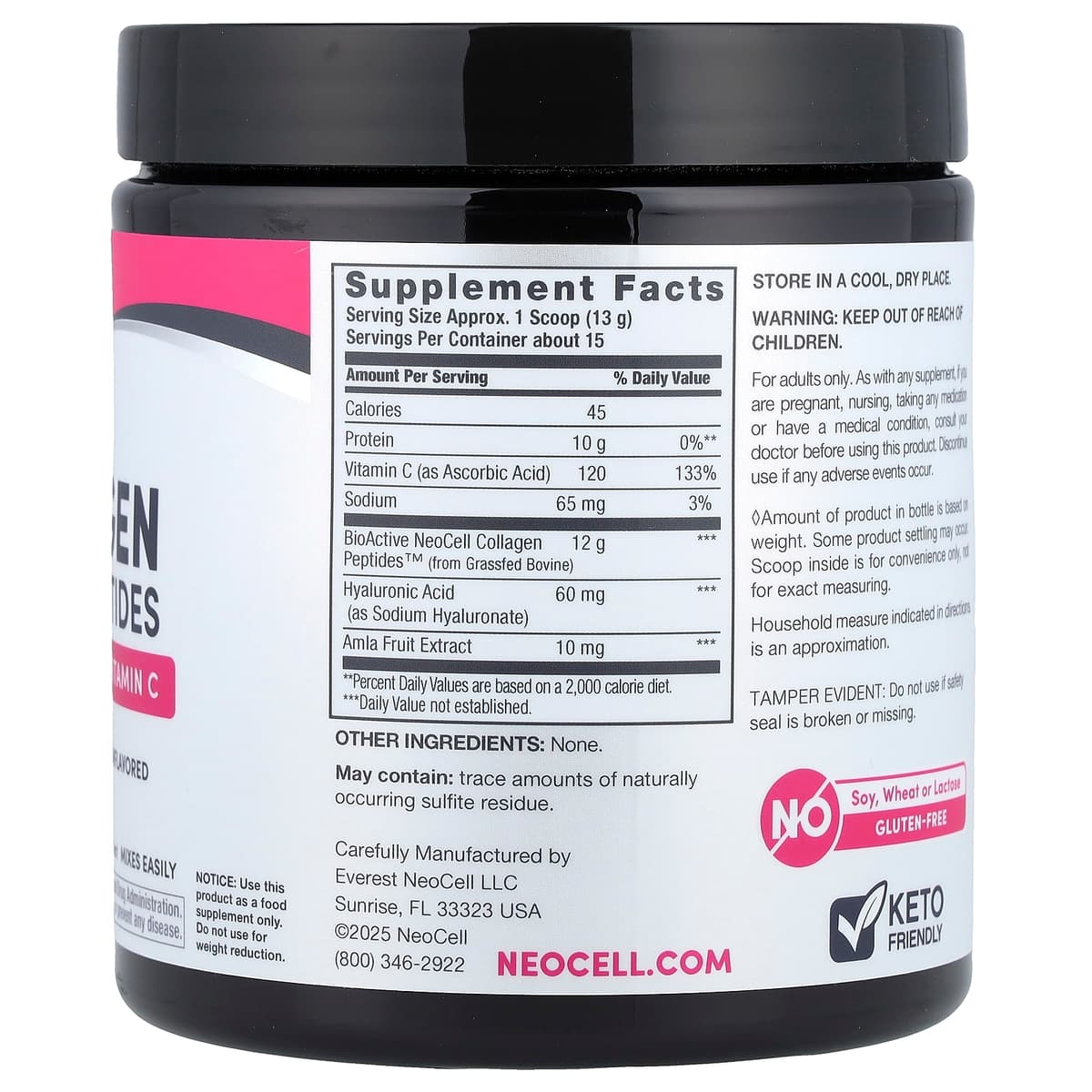 Neocell - Super Collagen Plus With Vitamin C & Hyaluronic Acid - 195g