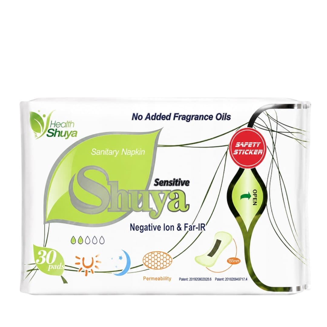 Health Shuya - Sanitary Napkin - 30 Pads – Health Shuya förpackning
