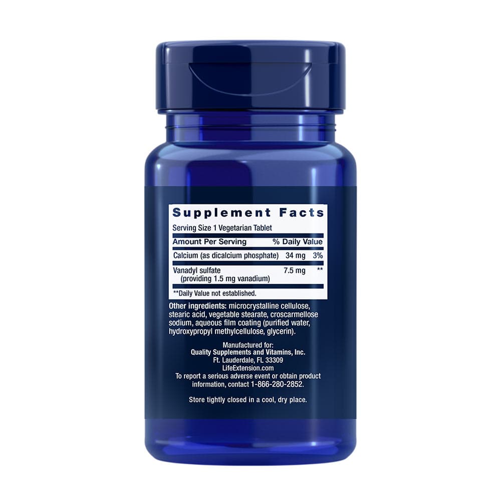 Life Extension - Vanadyl Sulfate - 100 Tabs