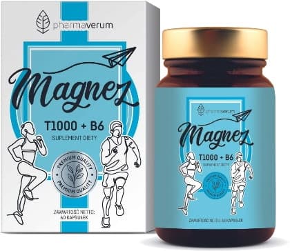 Pharmaverum - Magnesium T1000 + B6 - 60 Caps – Pharmaverum förpackning