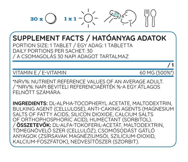 Nutriversum - Vitamin E - 13g / 30 Tabs
