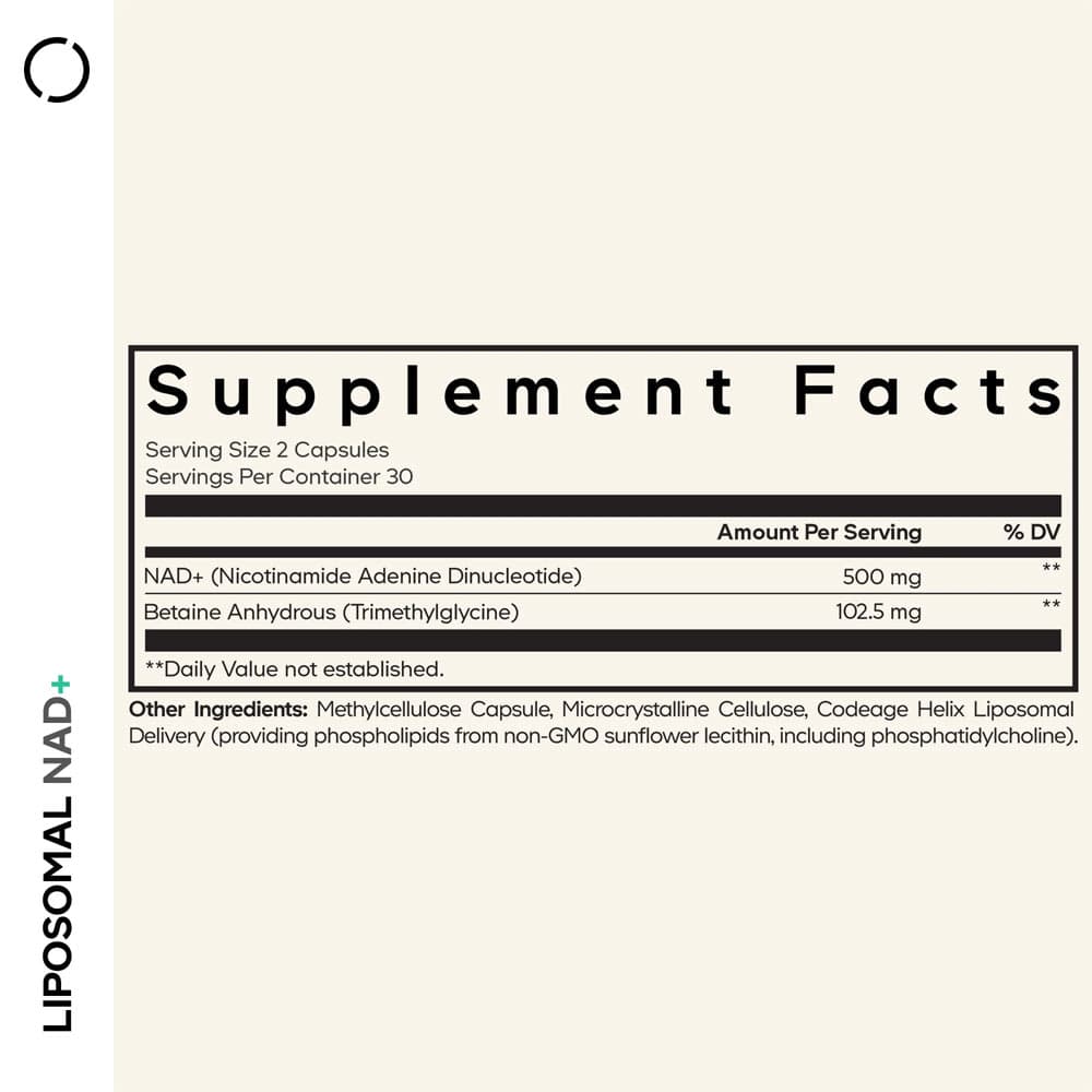 Codeage Liposomal Nad+ - 60 Vcaps - 60 Vegetable Caps
