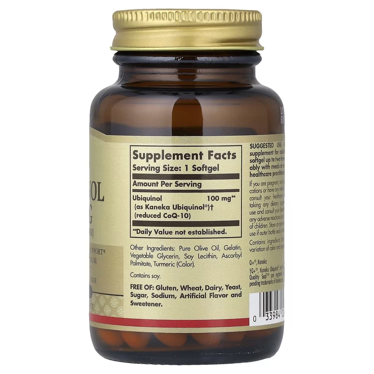 Solgar - Ubiquinoli - 100 mg, 50 kapselia