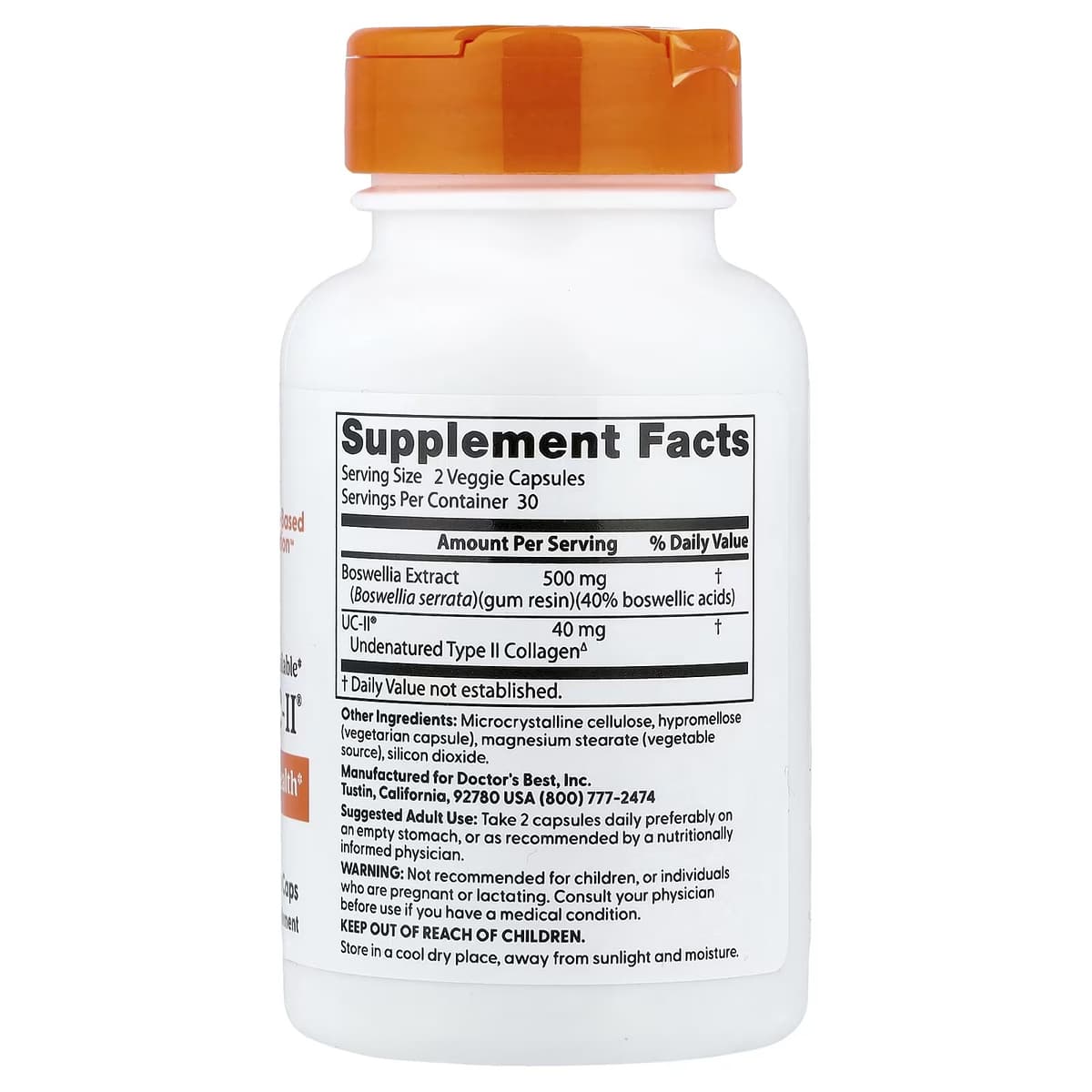 Doctor'S Best - Boswellia With Uc-II - 60 Vcaps