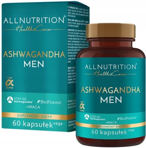 Allnutrition - Terveys & Hoito Ashwagandha Miehet - 60 Vcaps – Allnutrition pakkaus