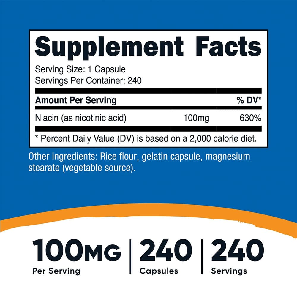 Nutricost - Niacin - 240 Caps