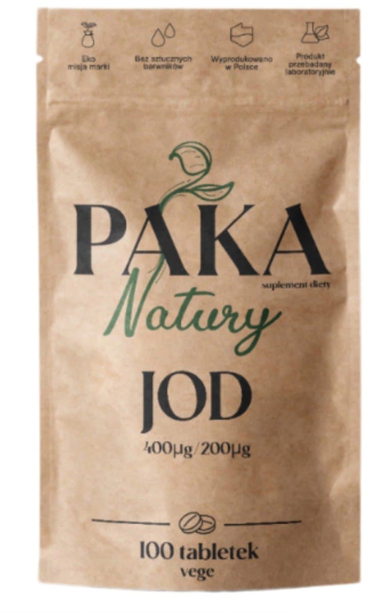 Paka Natury - Iodine - 100 tablets – Paka Natury förpackning