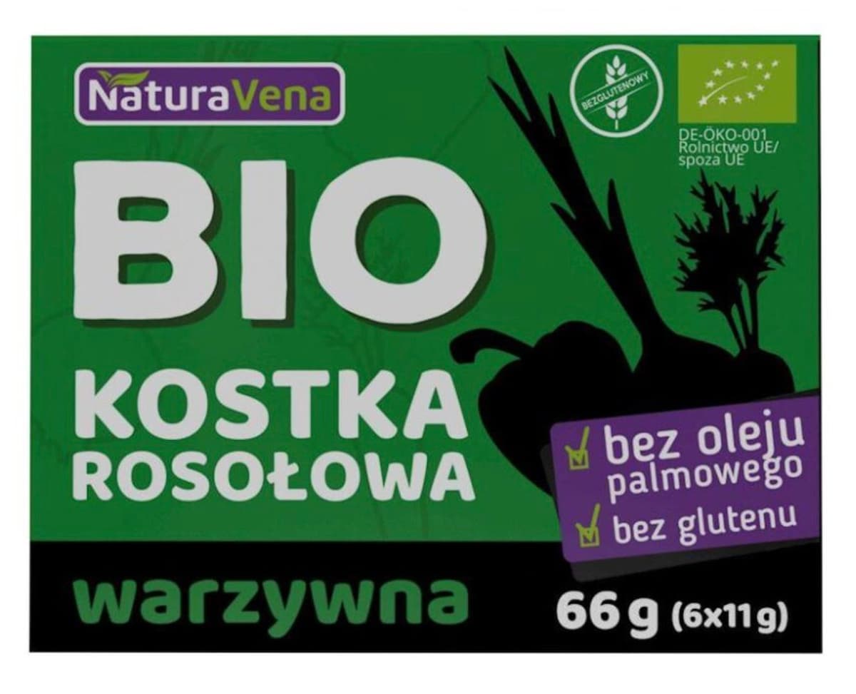 NaturaVena - Bio Vegetable Broth Cube - 66g (6x11g) – Naturavena förpackning